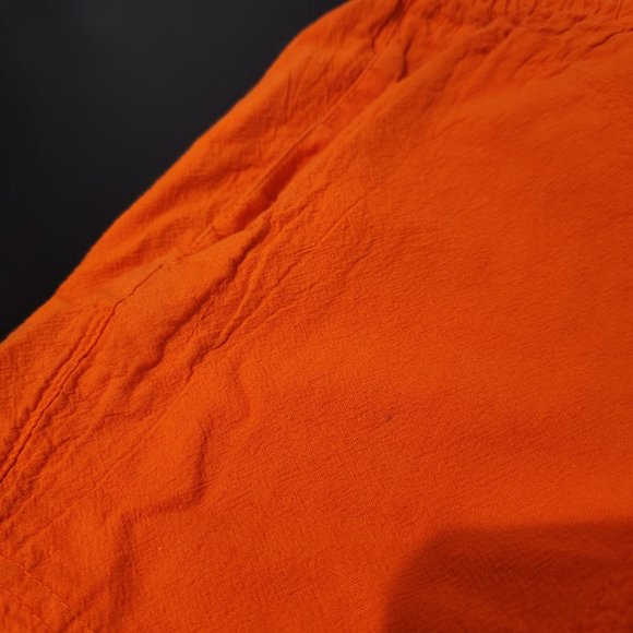 Vintage 90s Gitano High Rise Orange Pants Double Drawstring // Large - Picture 15 of 16